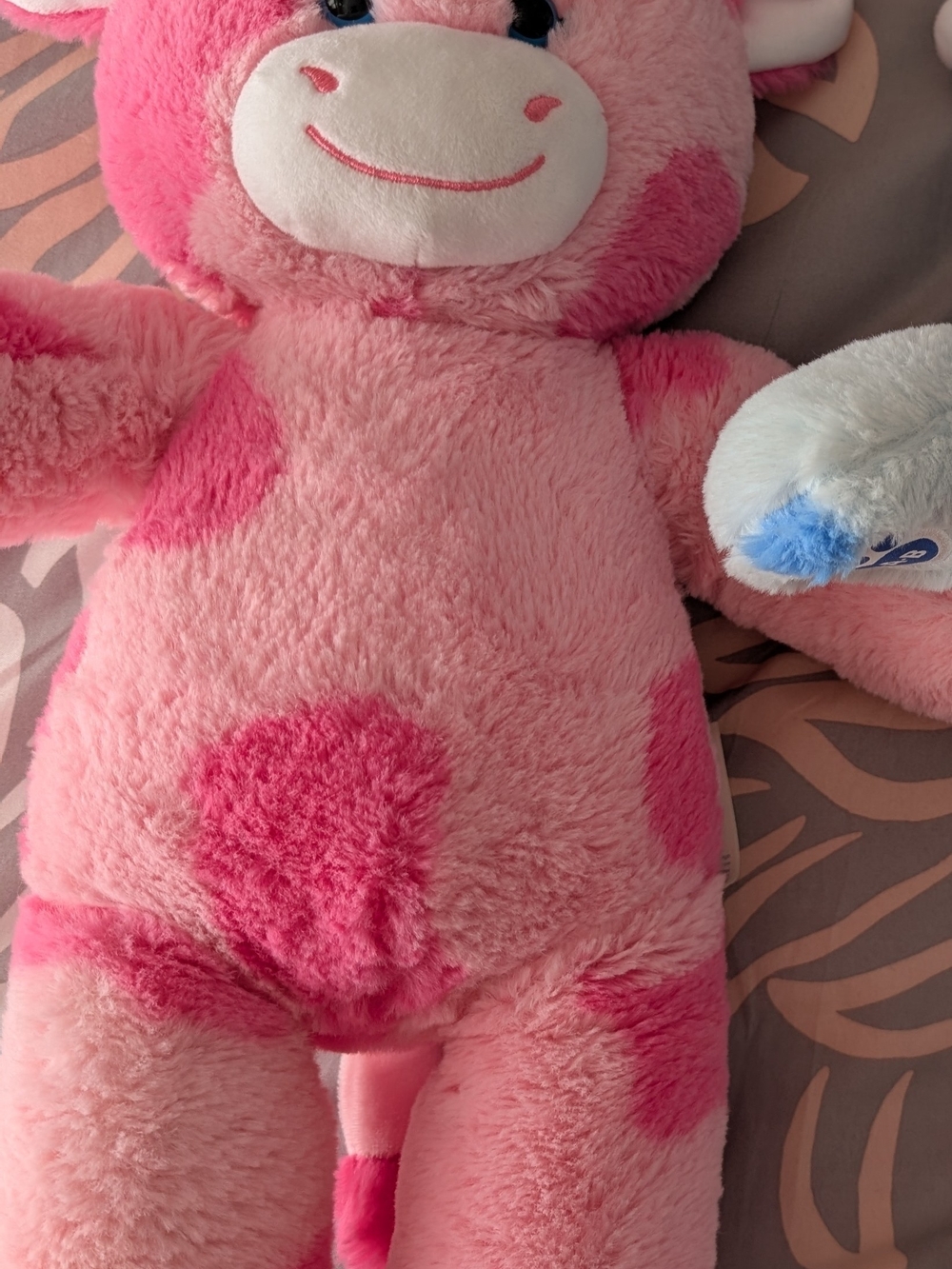 Build-A-Bear Pink Spotted Cow Plush - Light & Hot Pink